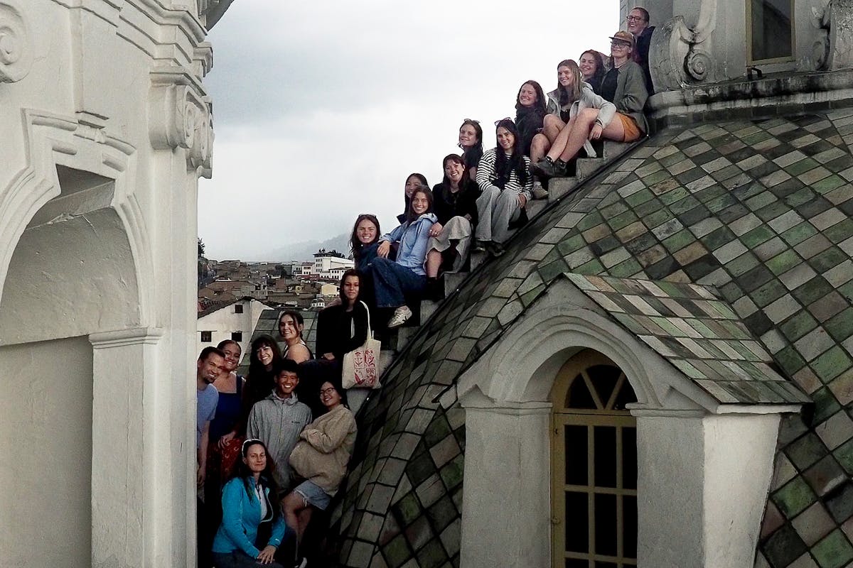 Around 17 students joined Prof. Amanda Minervini for her class "Voice and the Nonhuman" during Block 7, 2025 in Ecuador. Photo by Callie Dickman ‘28